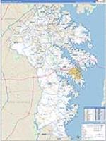 Anne Arundel, Md Carrier Route Wall Map